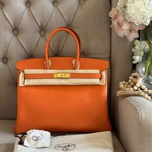 ❌SOLD❌Hermes Birkin 35 Classic orange 🍊 
Epsom Leather GHW
Stamp Q (2013)